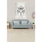 Pelangi Bej Butterfly Kelebek Leke Tutmaz Kadife Kumaş Duvar Örtüsü Duvar Halısı Tapestry KWLL372, 70 x 70