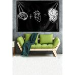 Pelangi Beyin Ve Kalp Toplam Karmaşa Eder Leke Tutmaz Kadife Dokulu Kumaş Duvar Örtüsü Duvar Halısı Tapestry WLL088, 140 x 230