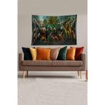 Pelangi Çok Renkli Amazondaki Hayvanlar Alemi Leke Tutmaz Kadife Kumaş Duvar Örtüsü Duvar Halısı Tapestry YWLL490, 35 x 50