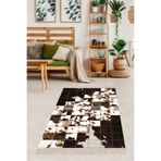 Pelangi Dana Derisi Desenli Dijital Baskı Yıkanabilir Kaymaz Taban Modern Salon Halı, Kahverengi 100 x 200