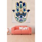 Pelangi Fatma Ana Eli Leke Tutmaz Kumaş Duvar Örtüsü Duvar Halısı Tapestry PNTR224, 140 x 140