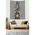 Pelangi Gök Bilimciler Modern Leke Tutmaz Kumaş Duvar Örtüsü Duvar Halısı Tapestry PNTR382, 35 x 50