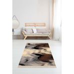 Pelangi Kilim Desen Renk Geçişli Dijital Baskı Yıkanabilir Kaymaz Taban Etnik Salon Halısı Ve Yolluk, Kahverengi 120 x 180, 81112018005