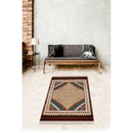 Pelangi Kilim Desenli Etnik Dijital Baskı Yıkanabilir Kaymaz Taban Modern Salon Halı Ve Yolluk, Kahverengi 80 x 500, 425412188050005