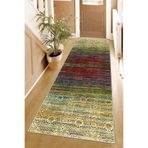 Pelangi Kilim Desenli Etnik Dijital Baskı Yıkanabilir Kaymaz Taban Modern Salon Halı ve Yolluk, Karışık 80 x 500, 9554107805007