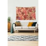 Pelangi Mandala Şal Desen Etnik Leke Tutmaz Kadife Dokulu Kumaş Duvar Örtüsü Duvar Halısı Tapestry WLL326, 140 x 230