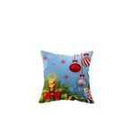 Pelangi Merry Christmas Yılbaşı Temalı Çift Taraflı Gizli Fermuar Yastık Kılıfı Kırlent Koltuk Yastık Kılıfı, Mavi-Kırmızı 43 x 43