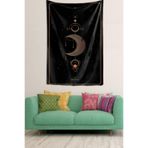 Pelangi Moon Hilal Ay Desen Leke Tutmaz Kadife Dokulu Kumaş Duvar Örtüsü Duvar Halısı Tapestry WLL194, 100 x 140