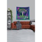 Pelangi Multirenk Hayat Ağacı Leke Tutmaz Kadife Kumaş Duvar Örtüsü Duvar Halısı Tapestry KWLL329, 140 x 140