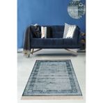 Pelangi Osmanlı Motifler Desenli Etnik Dijital Baskı Yıkanabilir Kaymaz Taban Salon Halı Ve Yolluk, Mavi 180 x 300