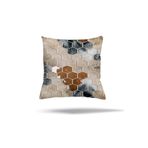 Pelangi Patchwork Çiçek Desen Etnik Gizli Fermuarlı Yastık Kılıfı Kırlent Kılıfı Koltuk Yastık Kılıfı, Gri-Bej 45 x 45