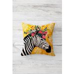 Pelangi Tepesi Çiçekli Zebra Çift Tarafı Baskılı Gizli Fermuarlı Yastık Kılıfı Kırlent Koltuk Yastık Kılıfı, sarı 45 x 45, 24691134645451