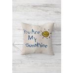 Pelangi You Are My Sunshine Çift Tarafı Baskılı Gizli Fermuarlı Yastık Kılıfı Kırlent Koltuk Yastık Kılıfı, mavi-sarı 45 x 45, 24691151345451