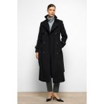 Pelerin Detaylı Kruvaze Kaban Siyah 3091 - 38