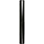 Pelet Soba Borusu / Boy: 100-91 Cm / Çap: 8 Cm / Mat Siyah / 304 Krom / Contalı / Baba's Stove
