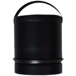 Pelet Soba Borusu Küllük / Çap: 8 Cm / Mat Siyah / 304 Krom / Contalı / Baba's Stove