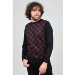 Pelikan 1577328 Bordo Desenli Bisiklet Yaka Erkek Kazak