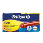 Pelikan 4001 Kırmızı Uzun Dolmakalem Kartuşu
