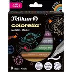 Pelikan Colorella Metalik 411 Keçeli Kalem 8li Kutu