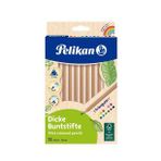 Pelikan Jumbo Ahşap Gövdeli Kuru Boya Kalemi 12'li