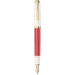 Pelikan M600 Kırmızı Beyaz Dolma Kalem - B