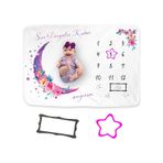 Pelikandükkan Moky Design Anı Battaniyesi, Bebek Hediyelik Aylık Fotoğraf Çekim (490079462) pembe