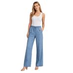 Pelin Jeans KOT BOL PAÇA PANTOLON (TENSEL KUMAŞ) Mavi 38