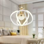 Pelin Tekli Beyaz Gold 3 Renkli 39 Watt Ledli Modern Oturma Odası, Koridor, Salon Led Avize