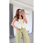 pelin yıldız butik Sarı Kala Fermuar Detaylı Bluz