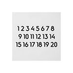 Pelince 1-20 Sayı Rakam Seti | Cafe Restoran Masa Numarası Dolap Posta Kutusu Numaratör Takımı Slim Font 3-5-4 cm