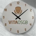Pelince Kişiye Özel Logo Baskılı Duvar Saati | Lazer Kesim Kurumsal Hediye Promosyon | 40 cm - Naturel Ahşap - 40 x 40
