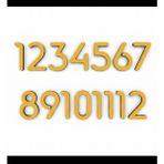Pelince Slim Font Duvar Saati Rakamları Sayı Seti - Saat Yapımı Için Ahşap Numaralar - Saat Aksesuarı Malzemeleri Dekoratif Saat Sayıları - Yükseklik 3 cm (1-12 Tam Set) - Açık Sarı