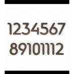 Pelince Slim Font Duvar Saati Rakamları Sayı Seti - Saat Yapımı Için Ahşap Numaralar - Saat Aksesuarı Malzemeleri Dekoratif Saat Sayıları - Yükseklik 3 cm (1-12 Tam Set) - Ahşap - Ceviz