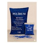 Pelirum Renkli Taş Tozu 1 KG - MAVİ Hobi Harcı - Beton Obje Yapımı İçin Yüksek Mukavemetli MAVİ