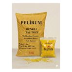 Pelirum Renkli Taş Tozu 1 KG - Sarı Hobi Harcı - Beton Obje Yapımı İçin Yüksek Mukavemetli Sarı Toz