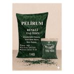 Pelirum Renkli Taş Tozu 1 KG - YEŞİL Hobi Harcı - Beton Obje Yapımı İçin Yüksek Mukavemetli YEŞİL RENK