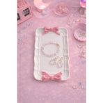Pelius Y2K Stil Fiyonk Detaylı Vanity Takı Tepsisi, Pembe Fiyonk Detaylı Dekoratif Tabak