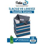 Pella 12'li Mikrofiber Temizlik Bezi, Cam, Araba Silme Bezi, Mutfak, Fiber Temizleme Bezi, 40X60 cm