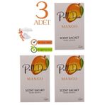 PellDio Home 3'lü Mango Dolap Ayakkabılık Ve Çekmece Parfümlü Kese Kokusu Oda Koku Kesesi