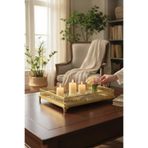 PELLE DESİGN Metal Tepsi Jardiner Lazer Kesim 39cm x 24cm
