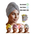 pellure Mikrofiber Saç Kurutma Boya Havlusu Plaj Havuz Bonesi Boya Tutmaz Sihirli Havlu