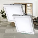 Pelsan 107997 18W Sıva Üstü 4000K (Ilık Beyaz) Kare Downlight LED Panel - 15000K - Beyaz