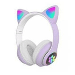 Peltech STN-28 Lila Bluetooth Kedi Kulaklık