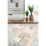 Pelura Dijital Baskı Modern Kaymaz Taban 2li Set Banyo Paspası Klozet Takımı (50x60cm-60x100cm)
