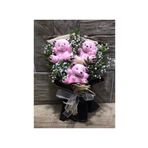 peluş 3 Lü Pembe Ayıcık Buketi