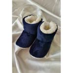 Peluş Bebek Tüylü Kaymaz Taban Patik 0-9 Ay Panduf