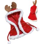 Peluş Bebekler için Pelerin,Peluş Bebek Giysileri, Noel Bebek Giysileri Kıyafet Seti, Giydirme Giysileri Sevimli Bebek Takım Elbisesi, Boynuz Pelerinli Bebek Giyim Seti, Oyuncak Bebek Noel Kostümü, Be