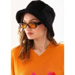 Peluş Bucket Kova Şapka - Siyah - Standart