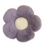 Peluş Çiçek Koltuk Minderi Ev Dekoru Beş Yapraklı Kırlent Sandalye Zemin Oturma Pedi Mor 35x35 cm