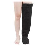 Peluş Diz Üstü Oda Çorabı, Welsoft Uzun Isıtıcı Çorap (Siyah, STANDART)